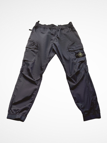 £359 STONE ISLAND CUFFED CARGO TROUSERS NAVY 32 Waist
