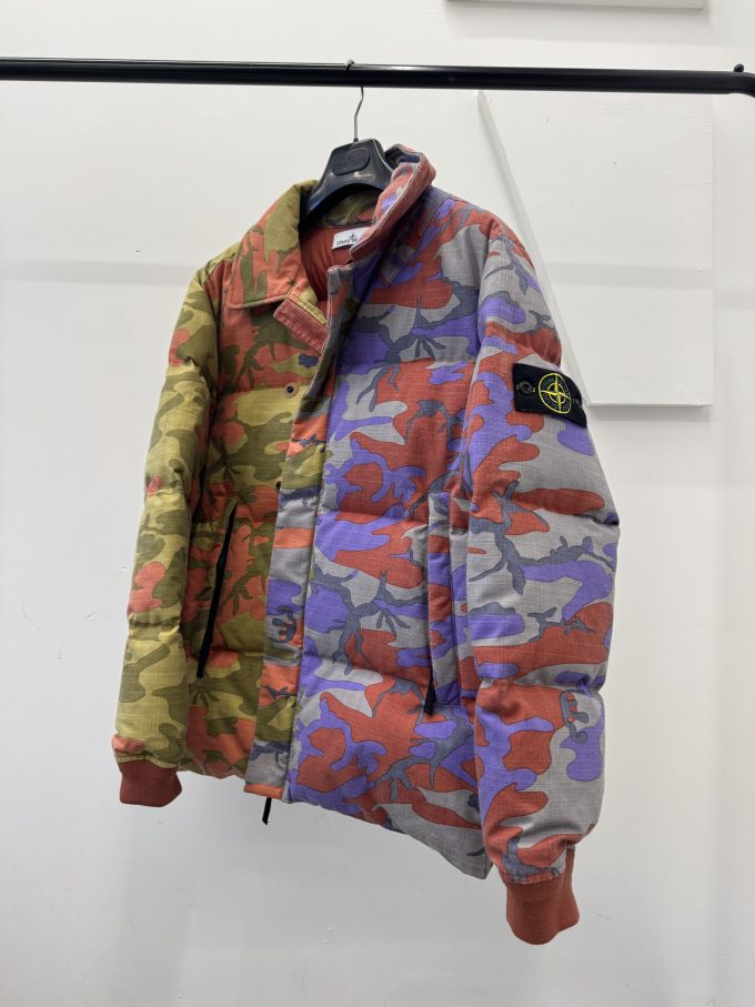 Stone Island Heritage Camo Ripstop Nylon Down Jacket – HOXTONS